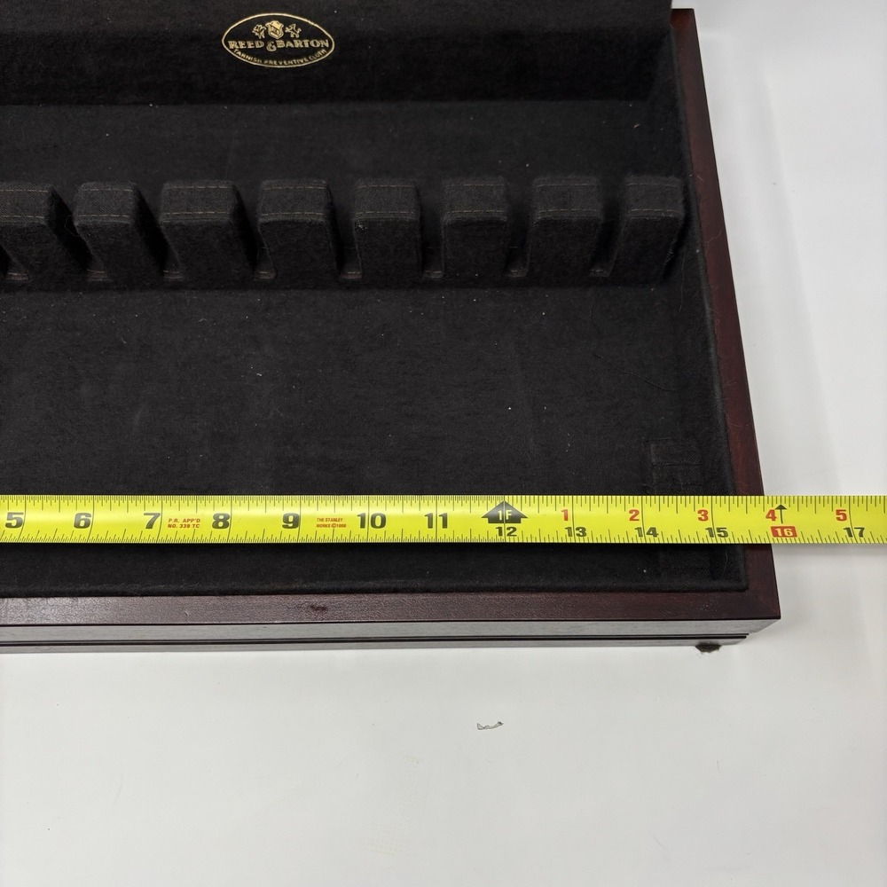 VTG Reed & Barton Anti-Tarnish Eureka Wooden Silverware Flatware Storage Box - Picture 12 of 15